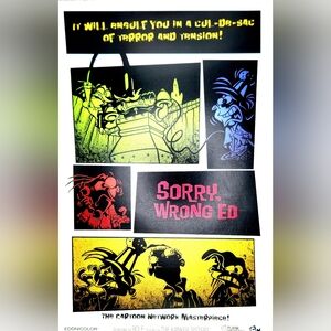 CN Ed Edd n Eddy "Sorry Wrong Ed" EXCLUSIVE Calendar Promo *SIGNED*